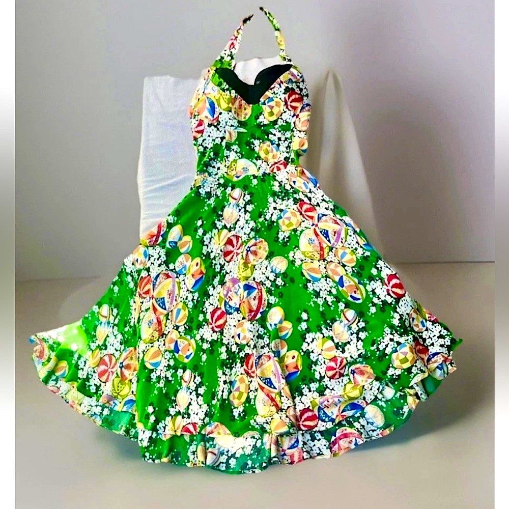 Vintage Trashy Diva Retro Dress Pin Up Summer Beach Rare Candice Gwinn Size 4 - Picture 3 of 7